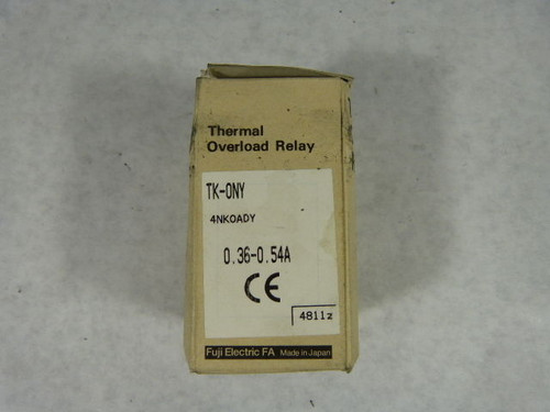 Fuji Electric 4NK0ADY Thermal Overload Relay 0.36-0.54A TK-0NY TR13B NEW