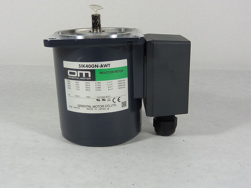 Oriental Motors 5IK40GN-AWT Induction Motor 40W 110-115V 0.67-0.76A ! NEW !