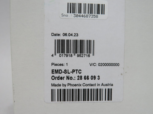 Phoenix Contact EMD-SL-PTC 2866093 Temperature Monitoring Relay SEALED BOX NEW