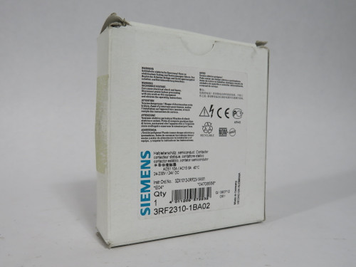 Siemens 3RF2310-1BA02 Solid-State Contactor 24VDC 1Ph NEW