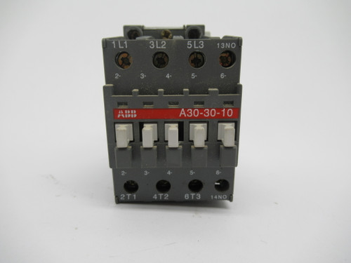 ABB A30-30-10-84 Contactor 110-120V 60Hz 110V 50Hz 55A 3P 1NO USED