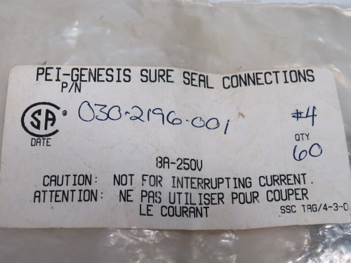 ITT Cannon 030-2196-001 Sure Seal Crimp Connector 14-18AWG 60-Pack NWB