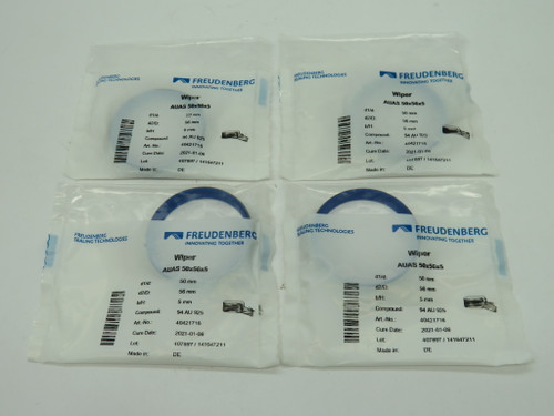 Freudenberg 40421716 Series AU AS Dirt Wiper 56mm OD 50mm ID 5mm W Lot of 4 NWB