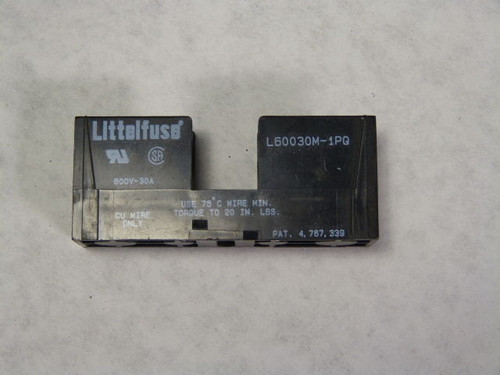 Littelfuse L60030M-1PQ Fuse Block 30A 600V 1P USED
