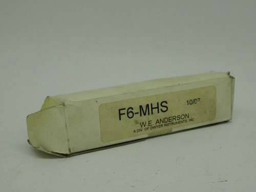 W.E. Anderson F6-MHS Horizontal Mount Level Switch 218PSI 0.17A DAMAGED BOX NEW