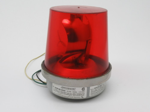 Edwards Signaling 52CR-N5-40WH AdaptaBeacon Red Rotating Light 120VAC USED