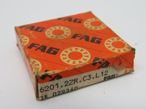 Fag 6201.2ZR.C3.L12 Deep Groove Ball Bearing 32mm OD 12mm ID 10mm W NEW
