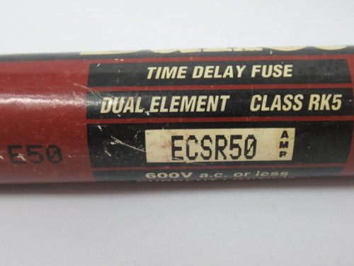 Bullet ECSR50 Time Delay Current Limiting Fuse 50A 600VAC USED