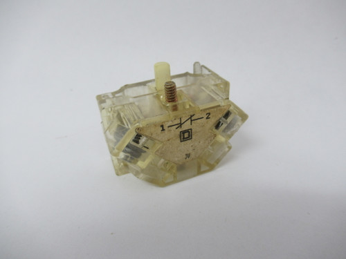 Square D 9001-KA3 Series H Clear Push Button Contact Block 1NC USED
