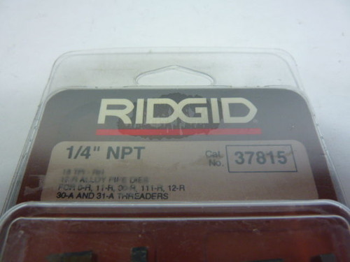 Ridgid 37815 Manual Threading Pipe & Bolt Dies NEW