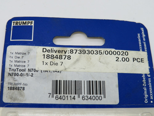 Trumpf 1884878 Die 7 for N700 TruTool 5-7mm NEW