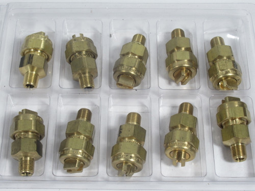 Spraying Systems 1/8TT+U8001 Brass Unijet Nozzle 1/8" NPT 10-Pack SHELF WEAR NOP