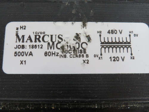 Marcus MO500O Control Transformer 500VA Pri.480V Sec.120V 60Hz *Shelf Wear* NOP