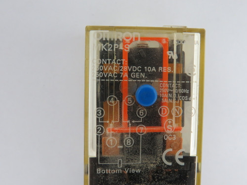 Omron MK2P-S-DC24 General Relay 24VDC 10A 8-PIN USED