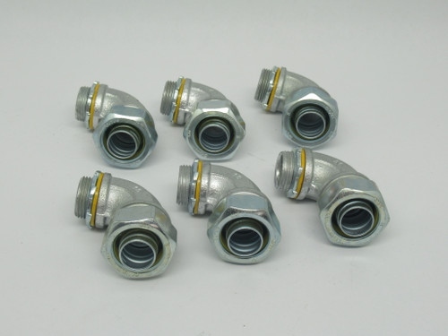 Eaton Crouse-Hinds LTB7590 Liquidator Connector 90 Deg. 3/4" *LOT OF 6* USED