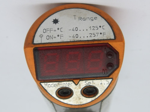 IFM TN7530 Temperature Sensor w/ Display -40-125C Range *COSMETIC DAMAGE* USED