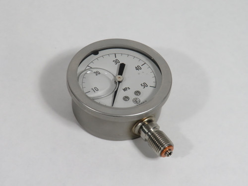 NKS GB50-123-5000 Glycerin-Filled Pressure Gauge 0-50MPa 60mm Diam G1/4B USED
