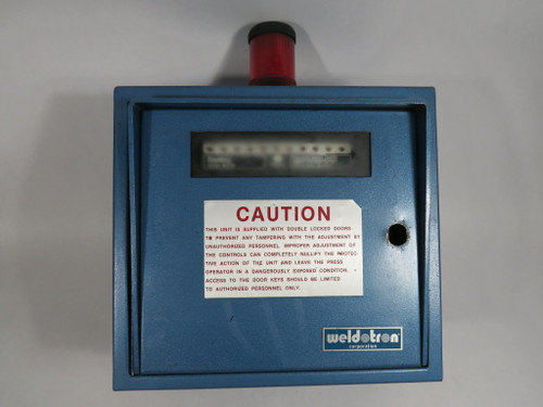 Weldotron 8003B Sentry Proximity Sensing Module Missing Outer Latch/Has Key USED