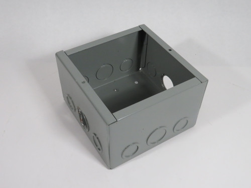 Generic Steel Junction Box/Enclosure 6" x 6" x 4" 12 Knockouts USED