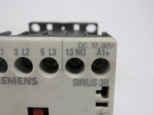 Siemens 3RT1016-1JB41 Contactor 24VDC 17-30VDC 9A USED
