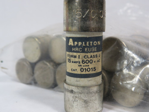 Appleton 01015 Fuse 15A 600V Lot of 10 USED