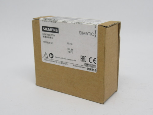 Siemens 6ES7972-0BA12-0XA0 Simatic Profibus Connection Plug 90Deg Outlet NEW