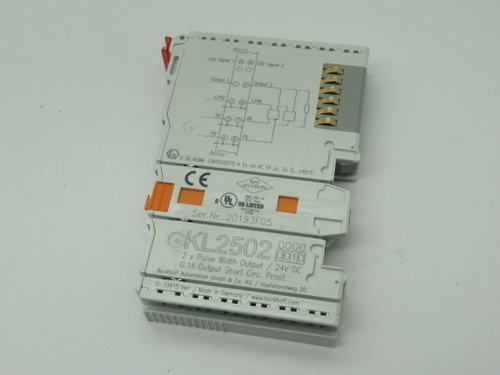 Beckhoff KL2502 Digital Output Bus Terminal 2-Channel 24VDC 0.1A NEW