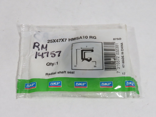 SKF 25X47X7 HMSA10 RG Radial Shaft Seal 47mm OD 25mm ID 7mm W NWB