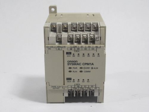 Omron CPM1A-10CDR-A Programmable Controller 24VDC 5/12mA *MISSING COVERS* USED