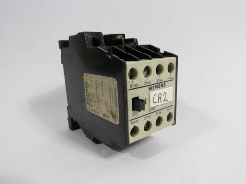 Siemens 3TH8022-0A Contactor 575V 50/60Hz 2NO 2NC USED