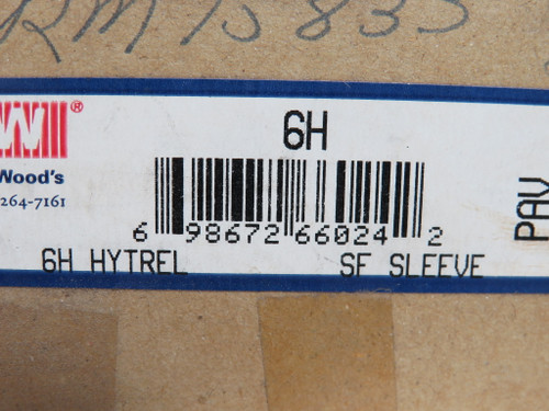 TB Wood's 6H Hytrel Sure-Flex Sleeve 3-3/4" D 1-7/8" W NEW