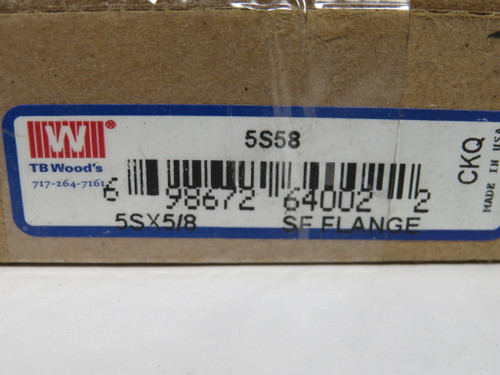 TB Wood's 5S58 Sleeve Coupling Flange 5/8" Bore 3.250"OD 1-11/32" LTB NEW