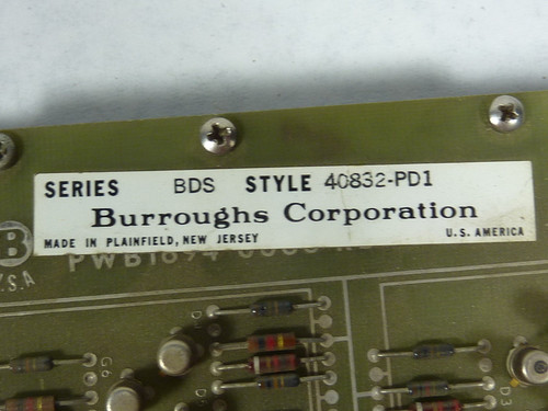 Burroughs Display Board Series BDS Style 40832-PD1 USED