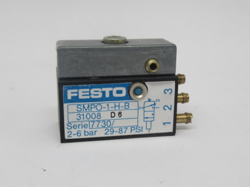 Festo 31008 SMPO-1-H-B Proximity Sensor 2-6 Bar 29-87 Psi COSMETIC DAMAGE USED