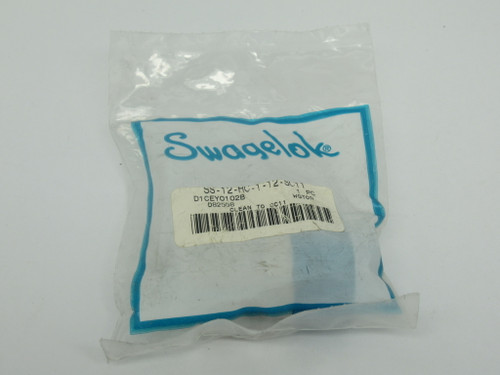 Swagelok SS-12-HC-1-12-SC11 Steel Hose Connector 3/4"Male NPT x 3/4"Hose ID NWB