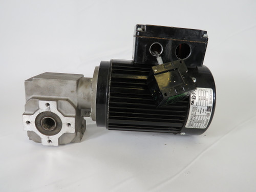 Bodine 0.21kW 1700RPM 575V 0.53A 60Hz C/W Speed Reducer & Motor Suppressor USED