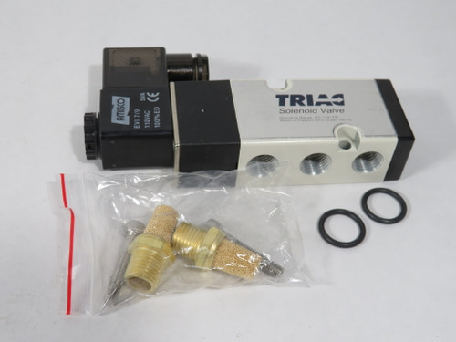 Triac TVCSX4114N-A120 4-Way Solenoid Valve 1/4" NPT 110/120V 50/60Hz NEW