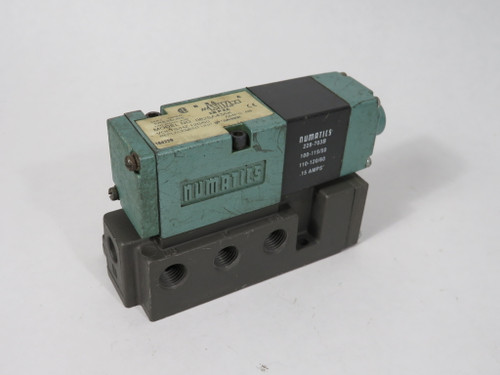 Numatics 082SA43AK Solenoid Valve Assembly 110-115V@50Hz 110-120V@60Hz .15A USED