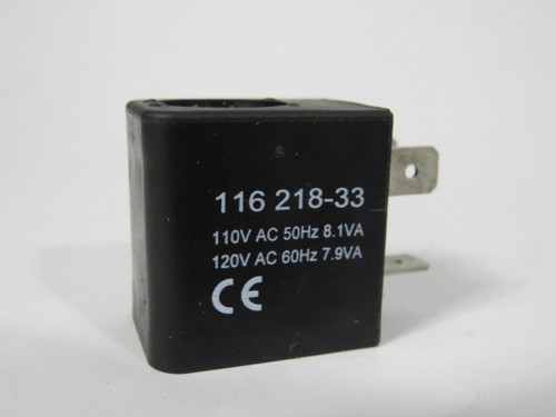 ARO 116-218-33 8-22-5 Solenoid Coil 60VDC 110V@50Hz 120V@60Hz 8.1/7.9VA USED