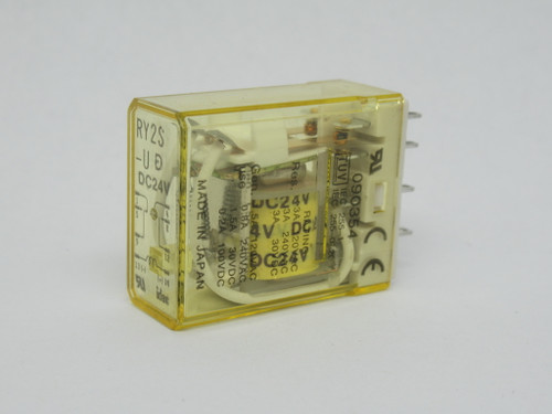 IDEC RY2S-UD-DC24V Plug In Relay 24VDC 3A 8-Blade DPDT USED