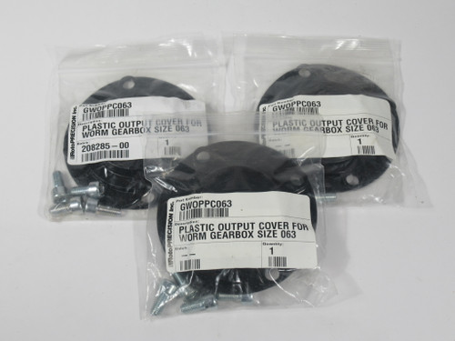 RotoPrecision GWOPPC063 Plastic Output Cover for 063 Worm Gearbox Lot of 3 NWB