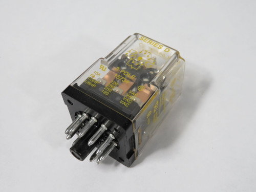 Square D 8501KPD13V53 Series D Plug-In Relay 24VDC 10A@120V 6A@250V 11-Pin USED