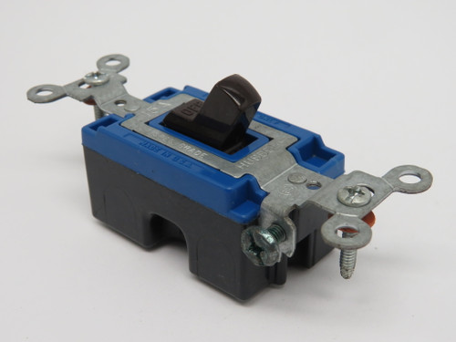 Hubbell 1201B Brown Toggle Switch 15A 120-277V 1-Pole USED