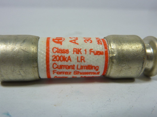 Ferraz Shawmut A2K30R Amp-Trap Current Limiting Fuse 30A 250V USED