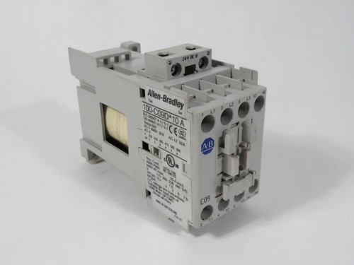 Allen-Bradley 100-C09DJ10 Contactor 24VDC 9A Uimp 6kV AC-12 20A 1NO USED