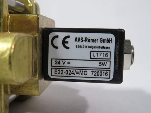 AVS-Romer EGV-111-A78-1CG 2/2-Way Solenoid Valve DN25 1" G Ports 24VDC 5W NOP