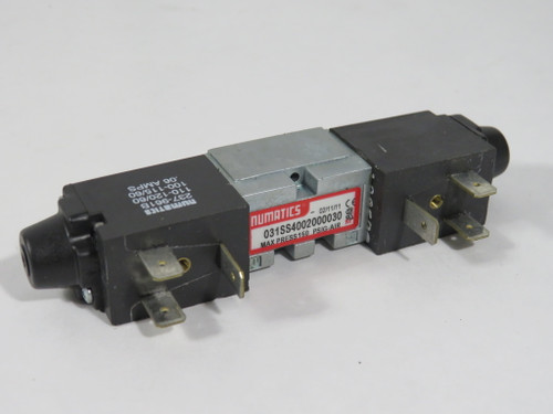 Numatics 031SS4002000030 4/2 Solenoid Valve 110-120V@60Hz MISSING HARDWARE NOP