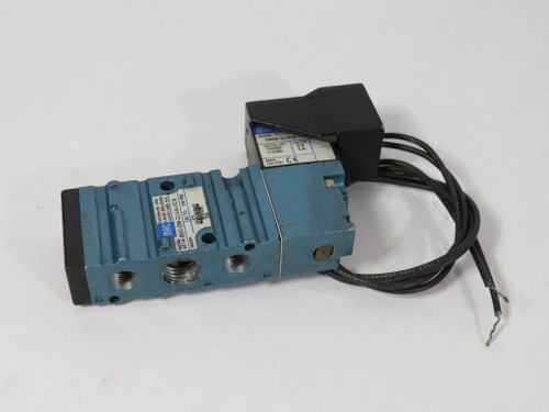 MAC 431A-B0C-DM-DJAA-1CM 5/2-Way Solenoid Valve 1/4" NPT CREASED WIRE USED
