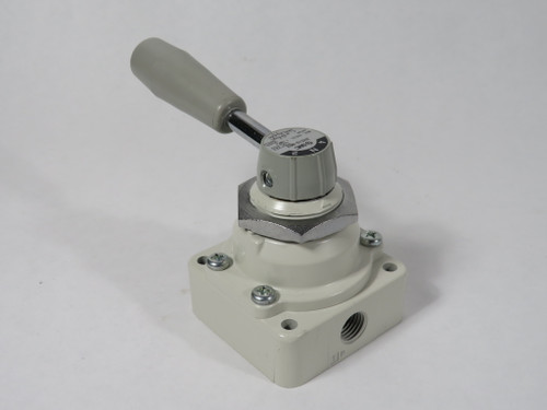 SMC VH210-N02 Panel-Mount Hand Valve 1/4" NPT 3-Position Closed Center NWB