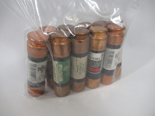 Fusetron FRN-R-60 Time Delay Fuse 60A 250V Lot of 10 USED